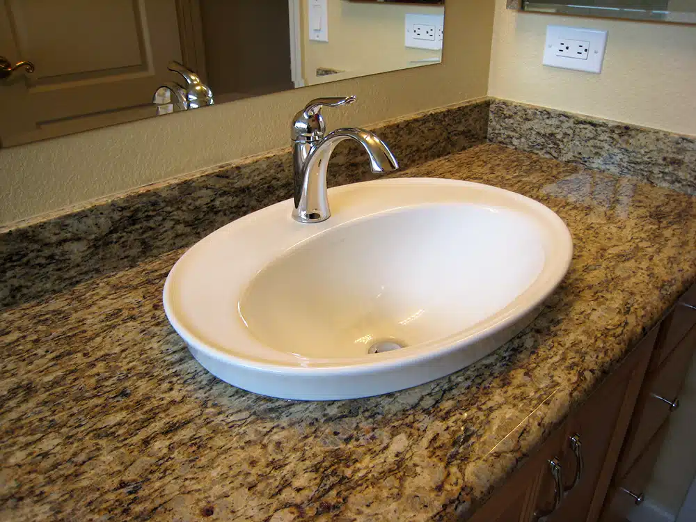 Bathroom sink in residential home in Sacramento, CA.