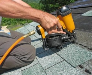 nail gun on roof