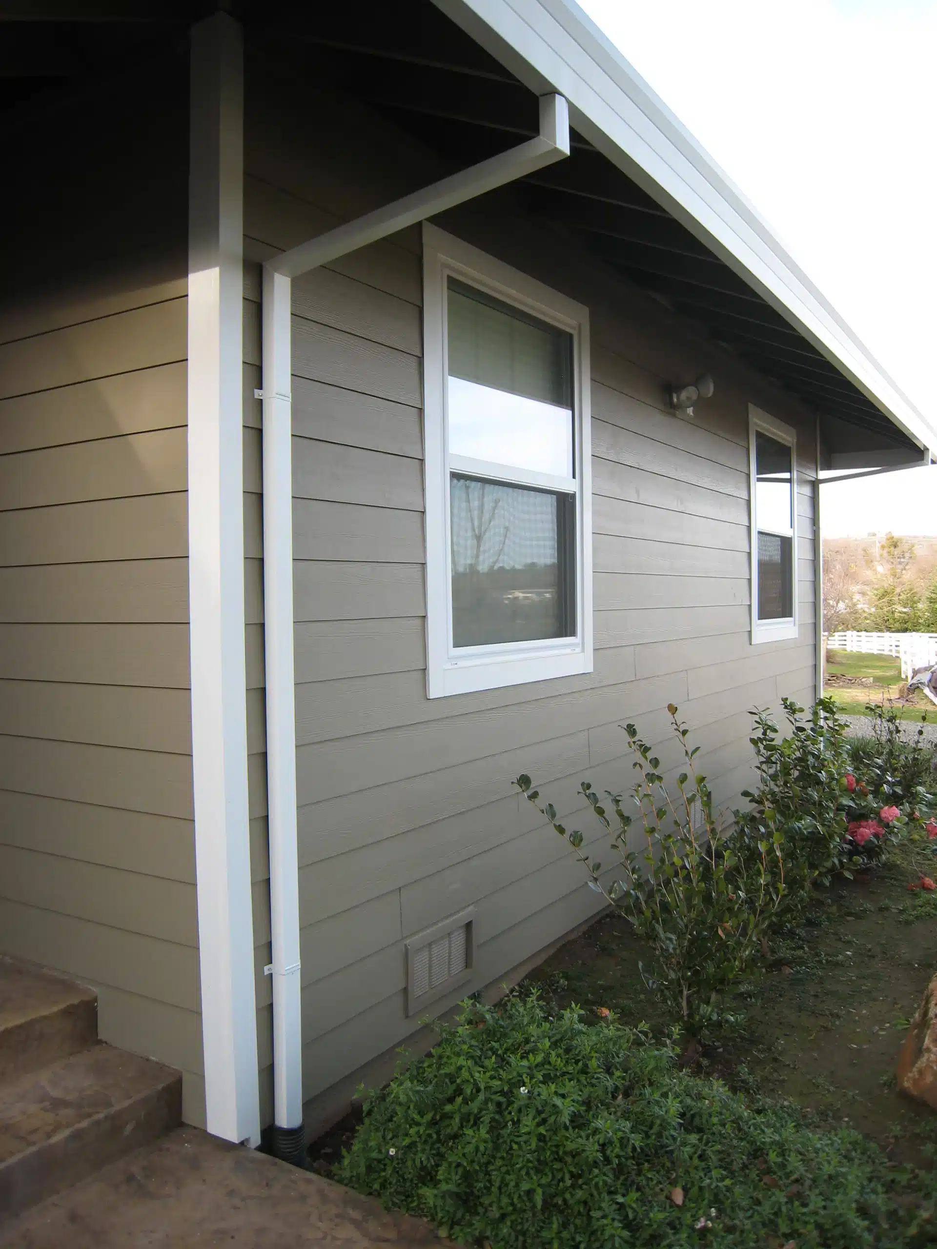 Siding on residential home in Sacramento, CA.