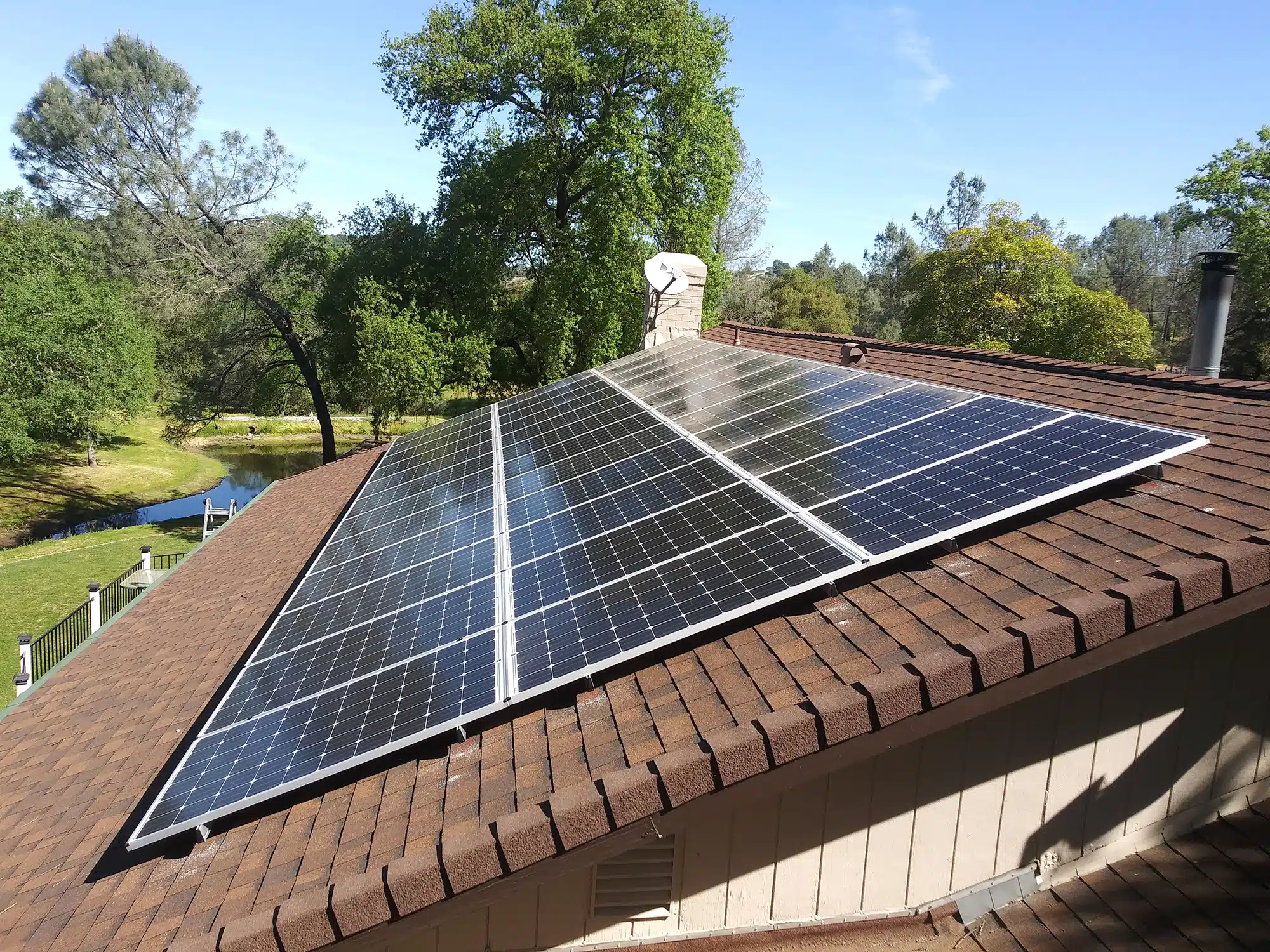 Solar Panels on residential roof.