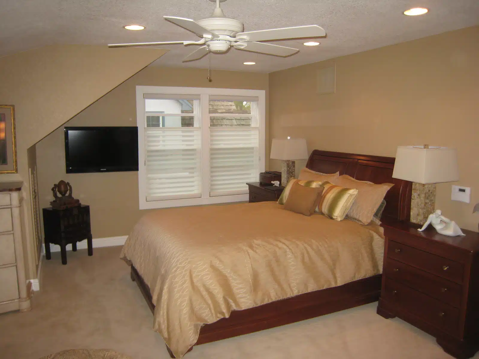 Bedroom in residential home in Sacramento, CA.