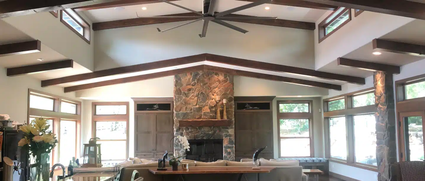 Inside residential home living room in Sacramento, CA.